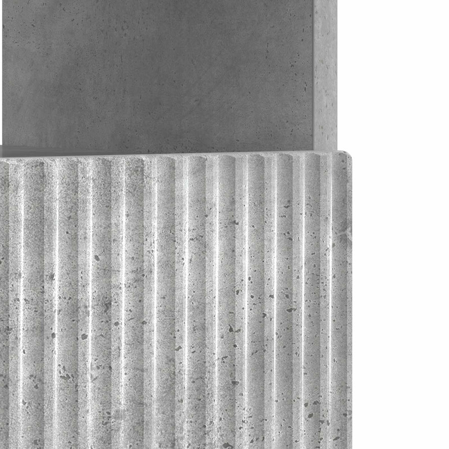 LED tv-meubel Betongrijs Bewerkt hout