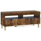 Tv-meubel gerookt eiken 120x30x40 cm bewerkt hout