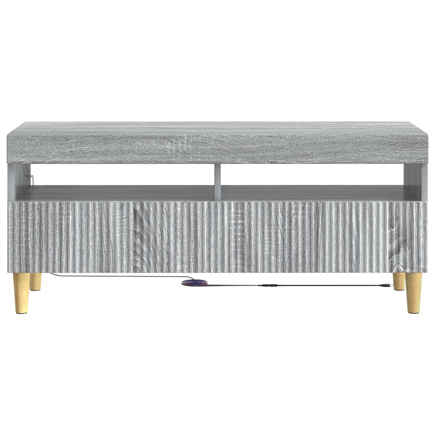 LED tv-meubel Grijs Sonoma Bewerkt hout