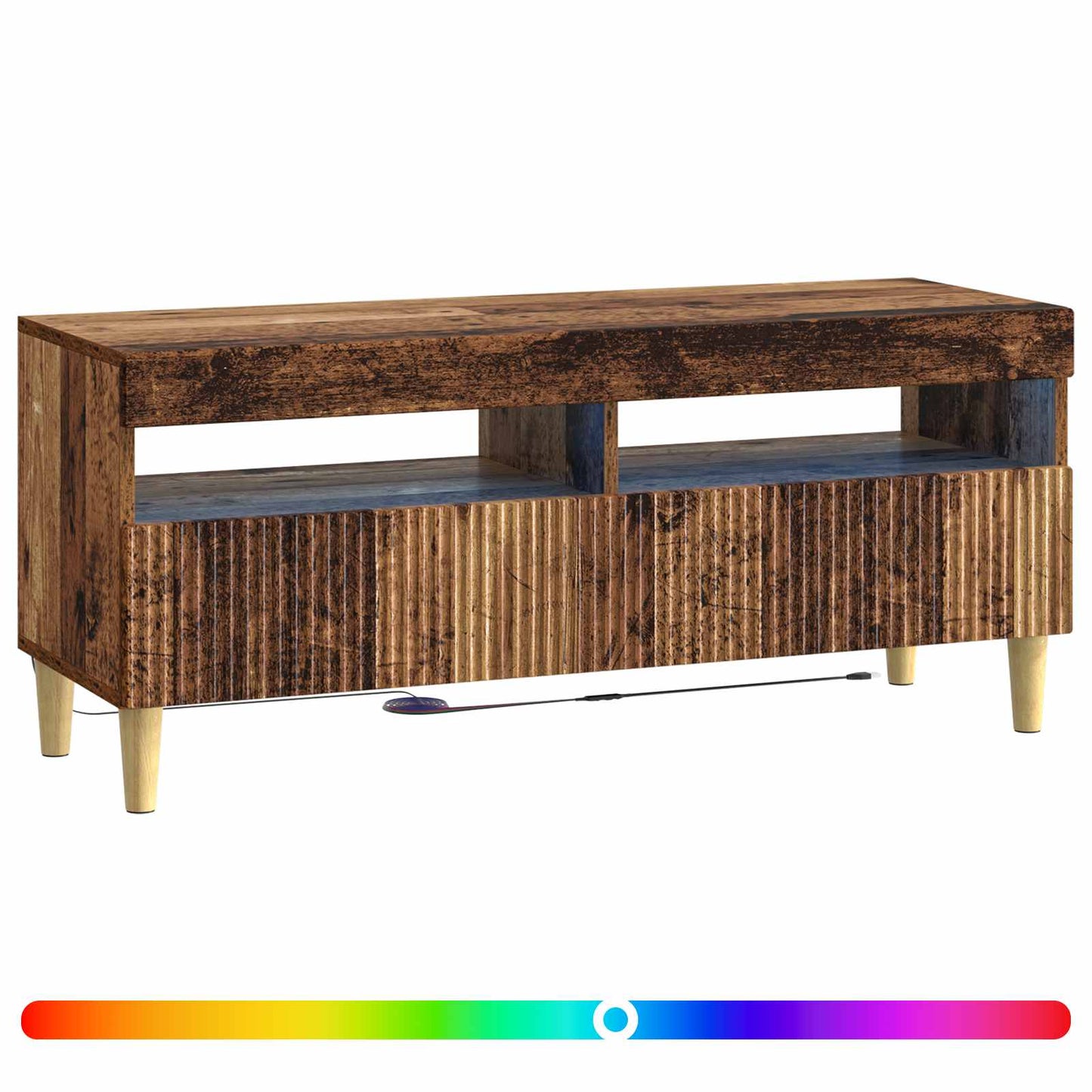 LED tv-meubel Oud hout Bewerkt hout