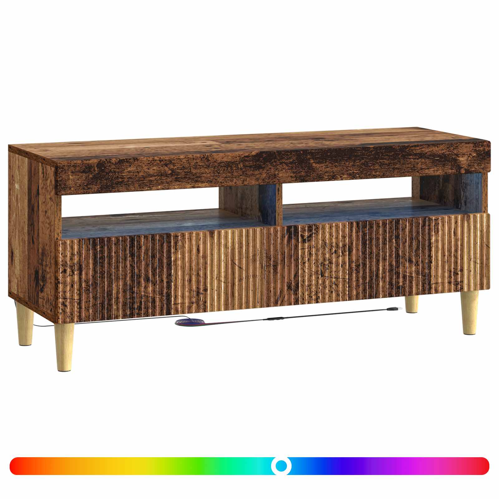 LED tv-meubel Oud hout Bewerkt hout