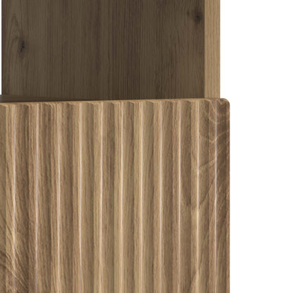 LED tv-meubel Artisanaal eiken Bewerkt hout