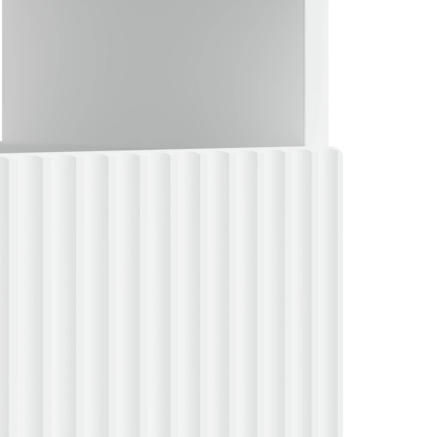 LED tv-meubel Wit Bewerkt hout