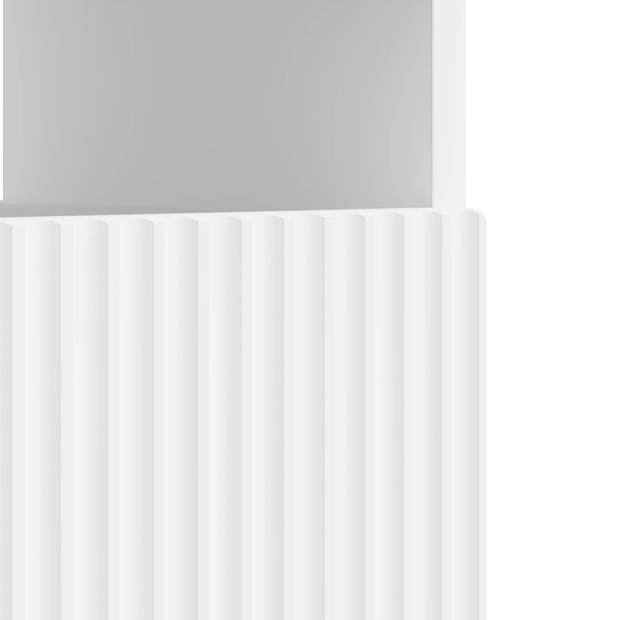 LED tv-meubel Wit Bewerkt hout