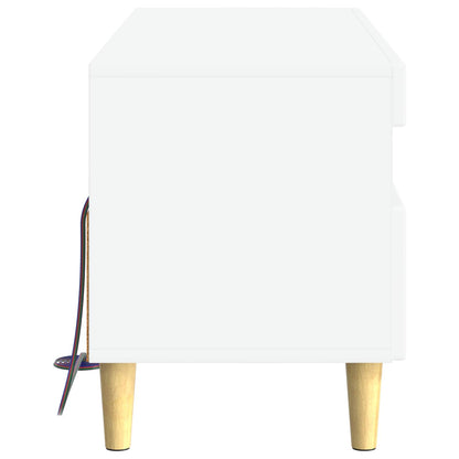 LED tv-meubel Wit Bewerkt hout
