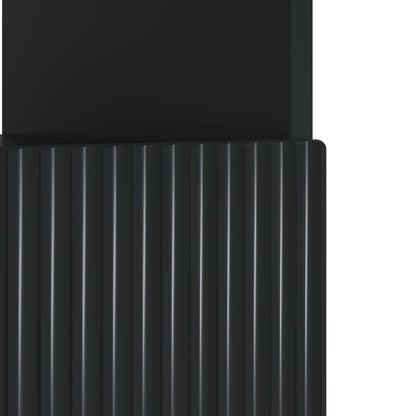 LED tv-meubel Zwart Bewerkt hout
