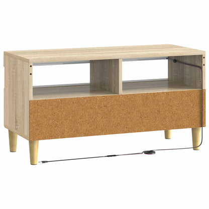 LED tv-meubel Sonoma Eiken Bewerkt hout