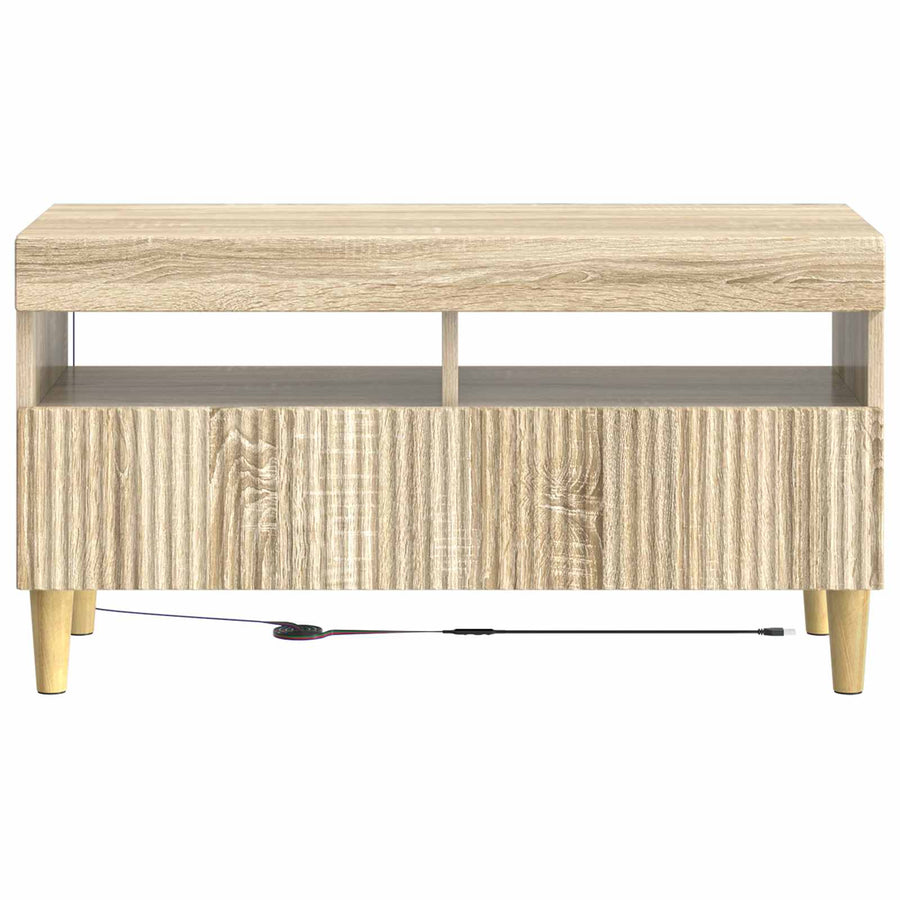 LED tv-meubel Sonoma Eiken Bewerkt hout