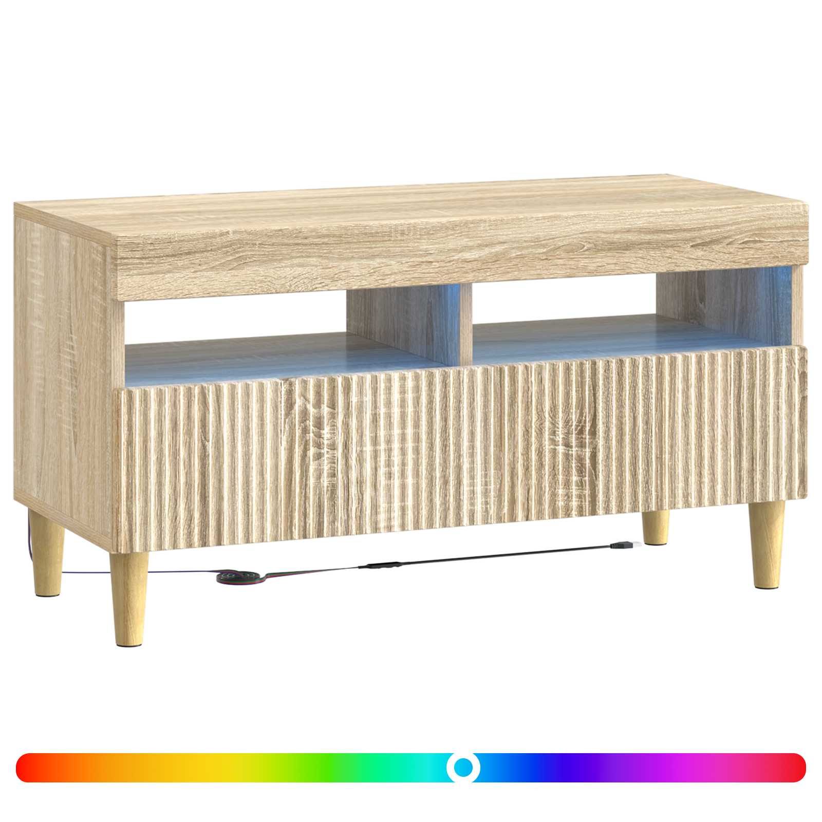 LED tv-meubel Sonoma Eiken Bewerkt hout