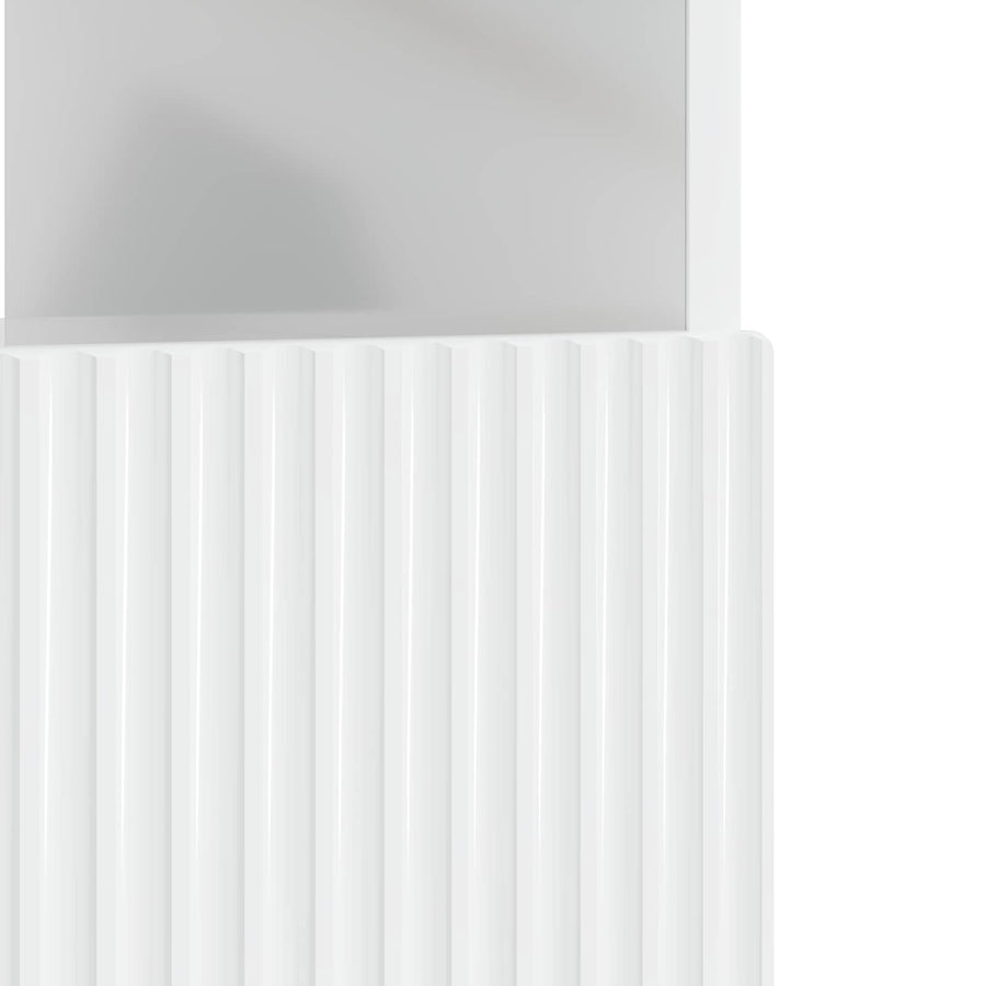 LED tv-meubel Hoogglans Wit Bewerkt hout