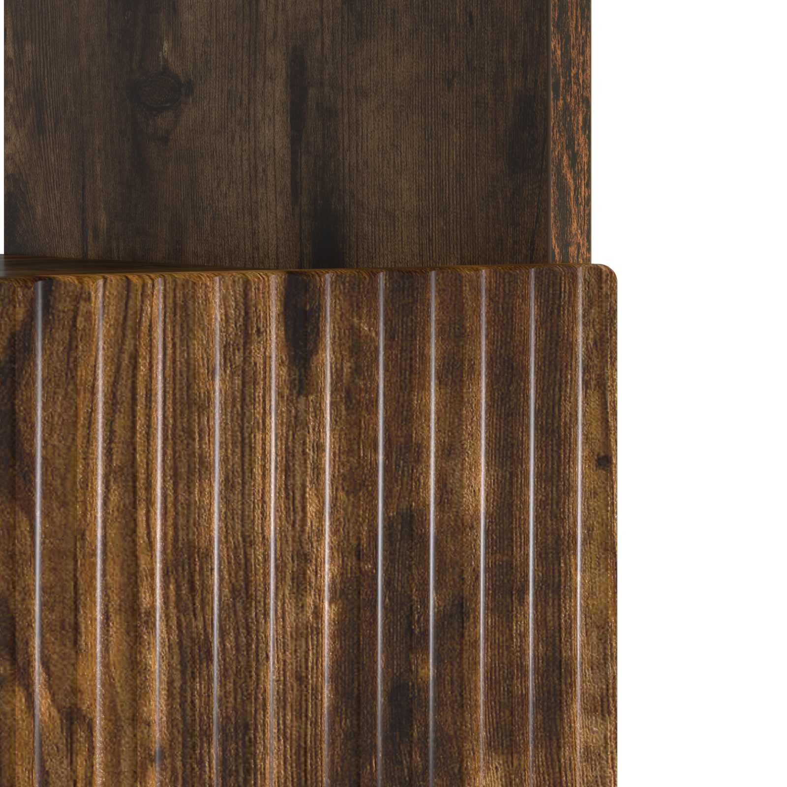 LED tv-meubel Gerookt eiken Bewerkt hout