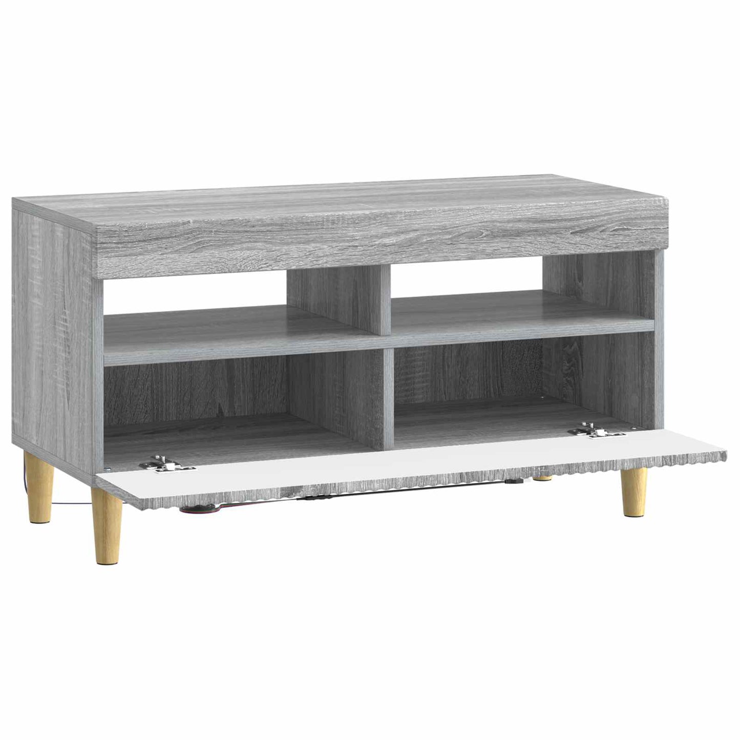 LED tv-meubel Grijs Sonoma Bewerkt hout