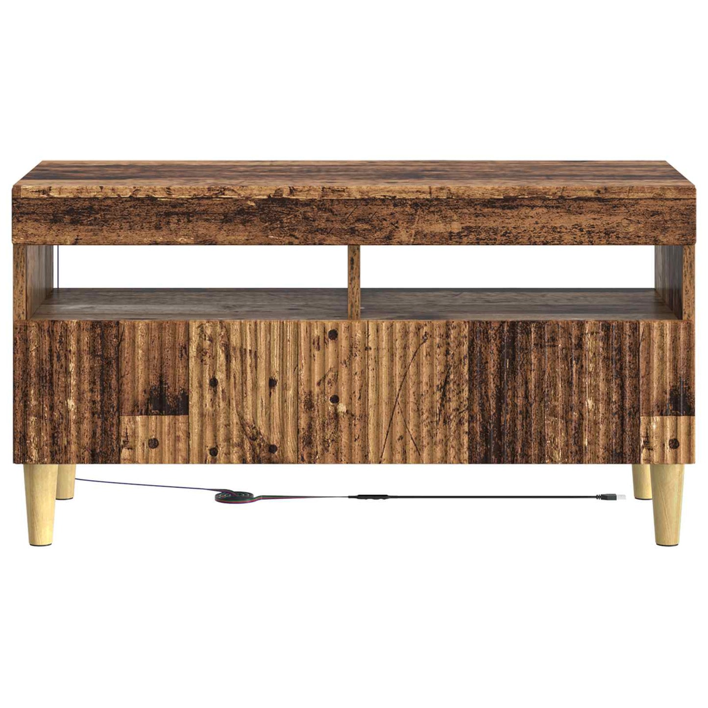 LED tv-meubel Oud hout Bewerkt hout