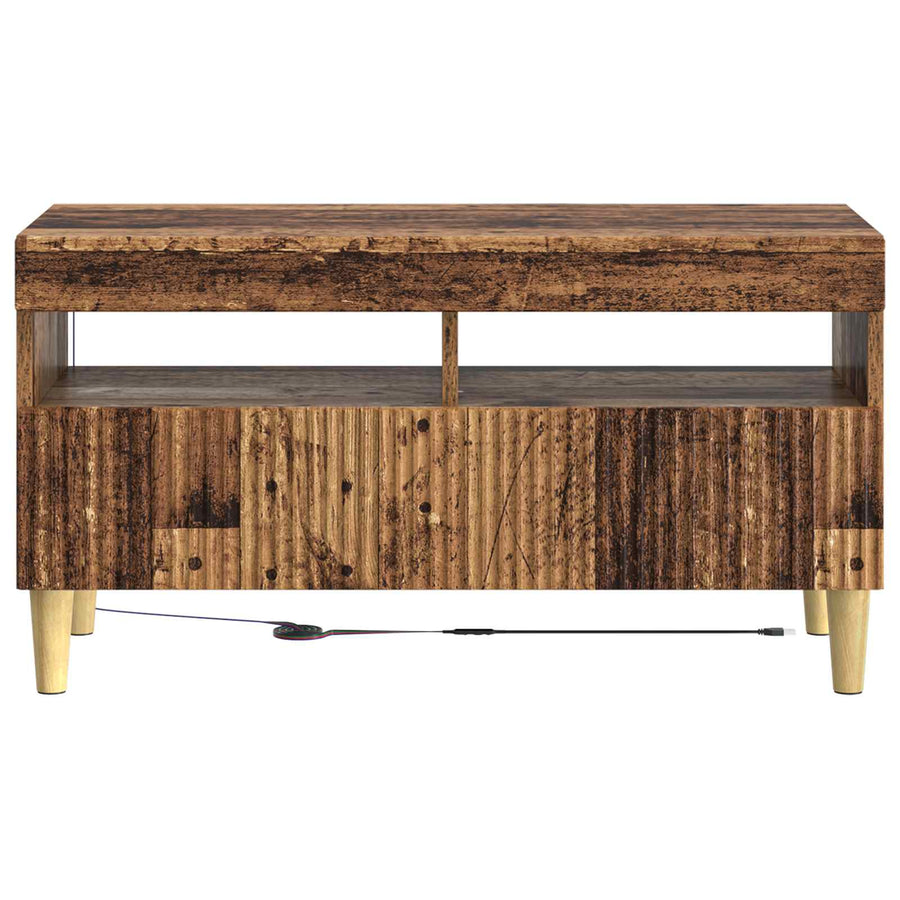 LED tv-meubel Oud hout Bewerkt hout