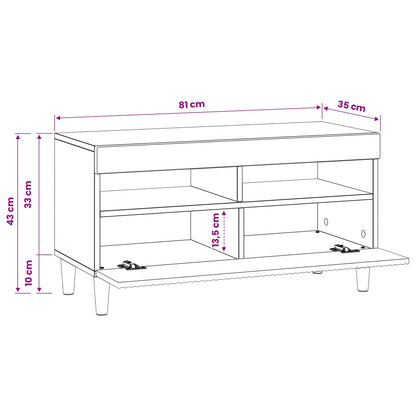 LED tv-meubel Oud hout Bewerkt hout