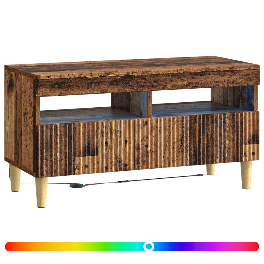 LED tv-meubel Oud hout Bewerkt hout