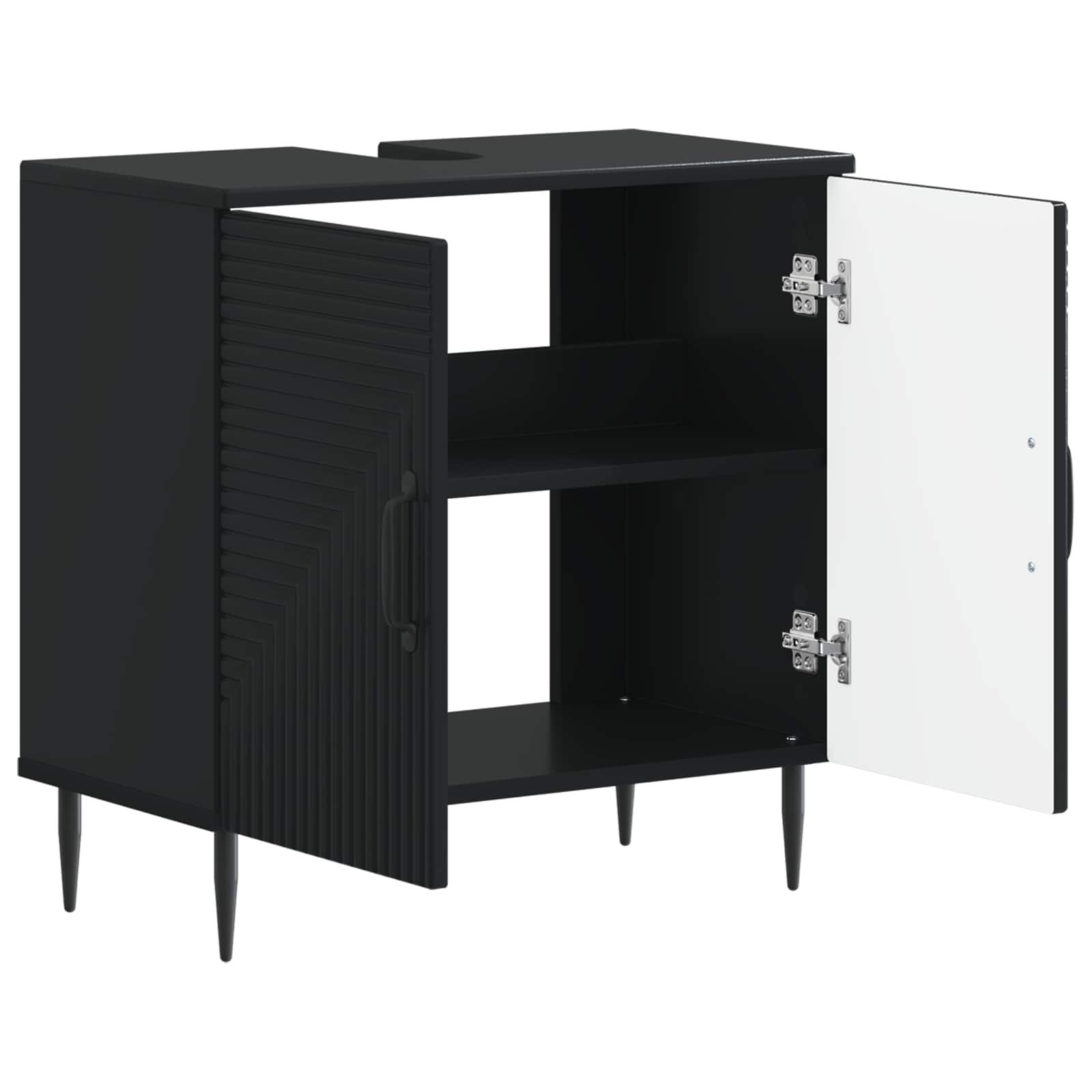 Badkamer wastafelkast HAARLEM Zwart 59,5 x 31,5 x 59 cm