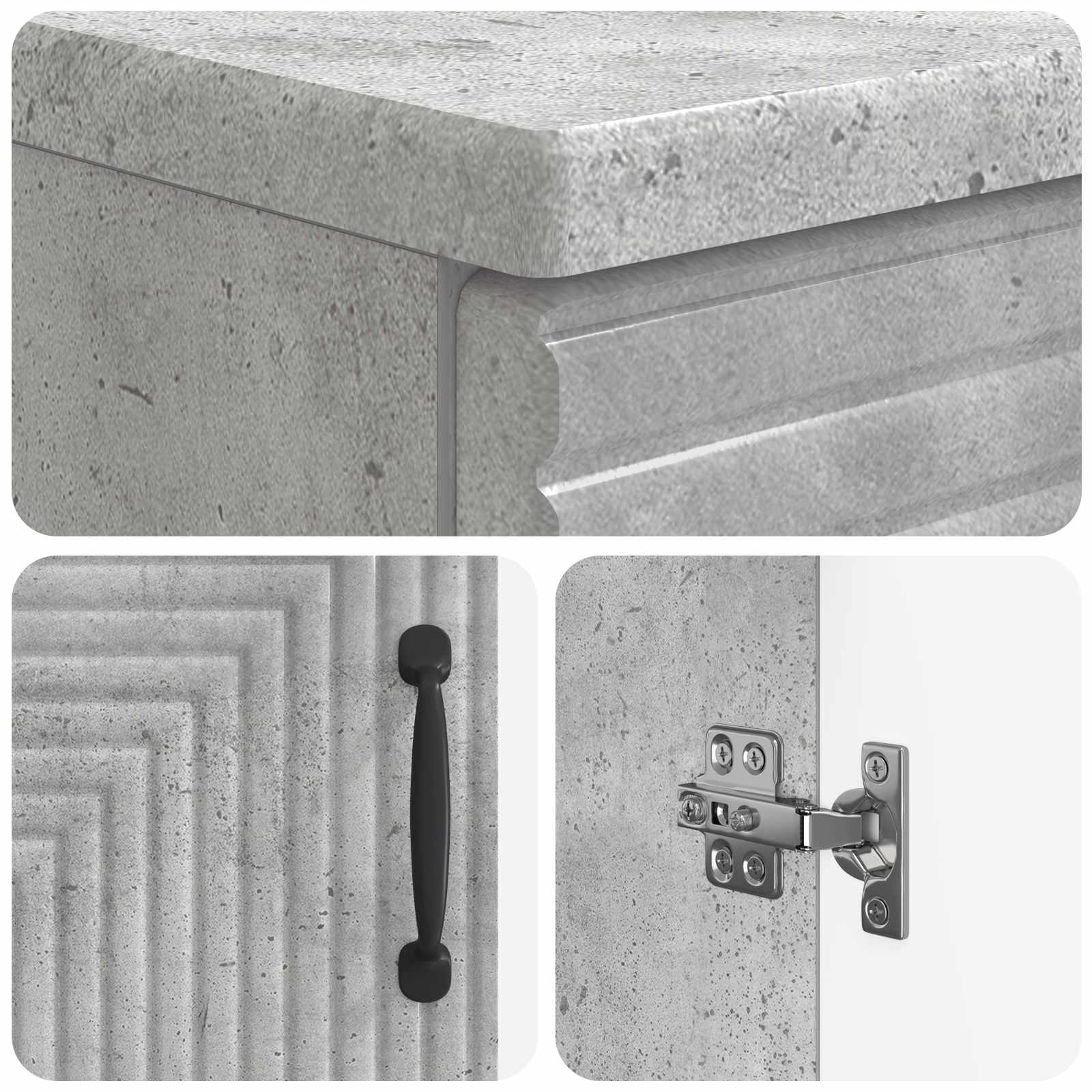 Badkamer wastafelkast HAARLEM Betongrijs 59,5 x 31,5 x 59 cm
