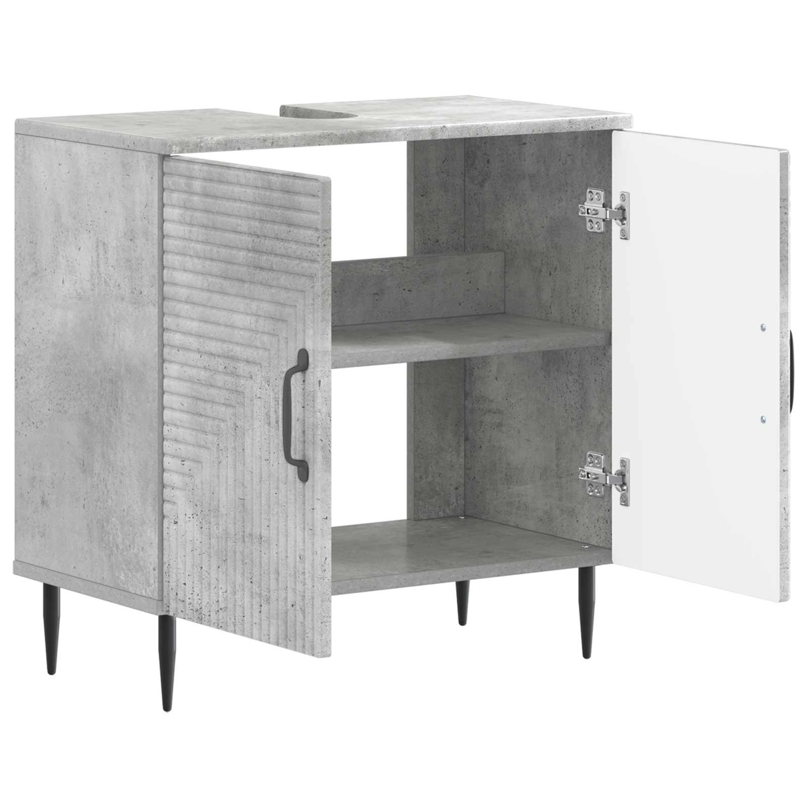 Badkamer wastafelkast HAARLEM Betongrijs 59,5 x 31,5 x 59 cm