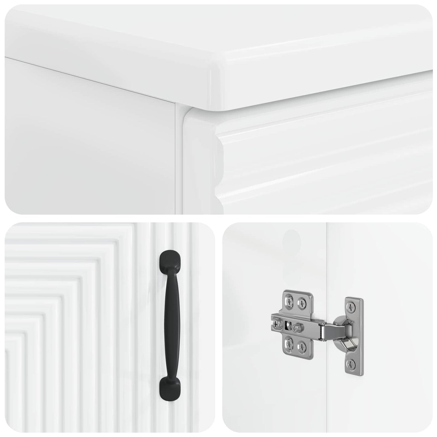 Badkamer wastafelkast HAARLEM Hoogglans Wit 59,5 x 31,5 x 59 cm