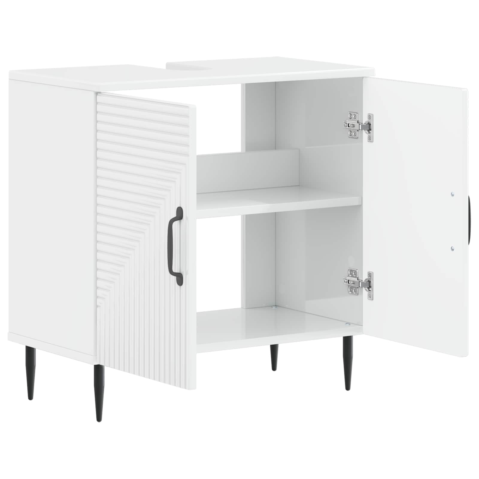 Badkamer wastafelkast HAARLEM Hoogglans Wit 59,5 x 31,5 x 59 cm