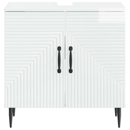 Badkamer wastafelkast HAARLEM Hoogglans Wit 59,5 x 31,5 x 59 cm
