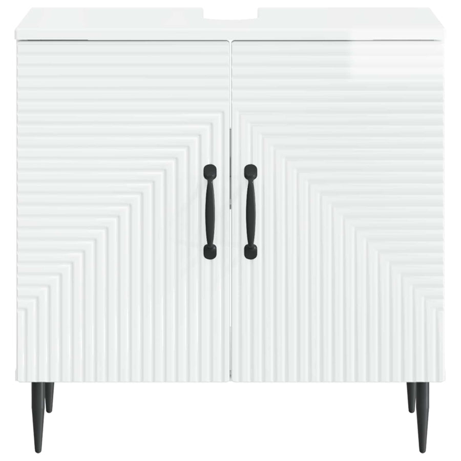 Badkamer wastafelkast HAARLEM Hoogglans Wit 59,5 x 31,5 x 59 cm