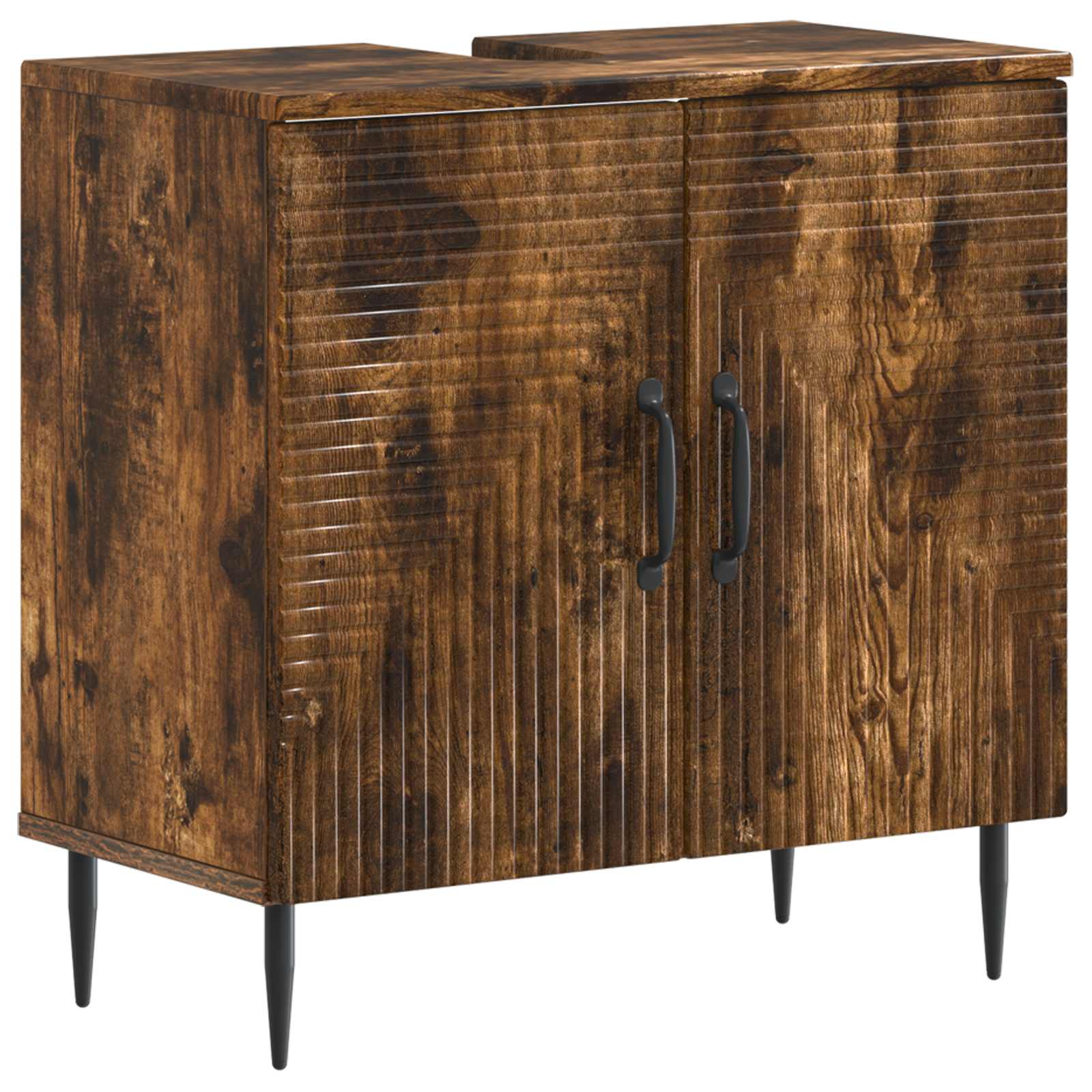 Badkamer wastafelkast HAARLEM Gerookt eiken 59,5 x 31,5 x 59 cm
