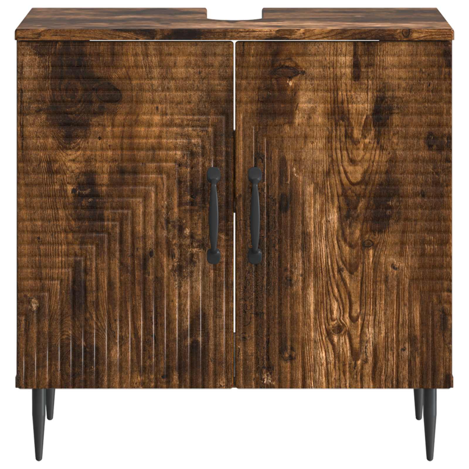 Badkamer wastafelkast HAARLEM Gerookt eiken 59,5 x 31,5 x 59 cm