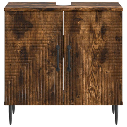 Badkamer wastafelkast HAARLEM Gerookt eiken 59,5 x 31,5 x 59 cm
