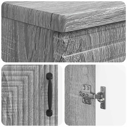 Badkamer wastafelkast HAARLEM Grijs Sonoma 59,5 x 31,5 x 59 cm