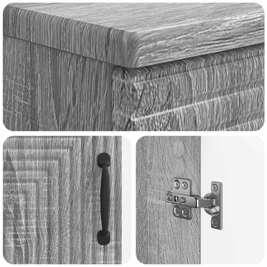 Badkamer wastafelkast HAARLEM Grijs Sonoma 59,5 x 31,5 x 59 cm