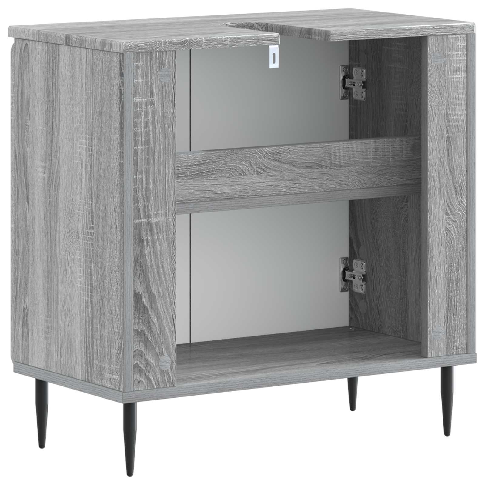 Badkamer wastafelkast HAARLEM Grijs Sonoma 59,5 x 31,5 x 59 cm