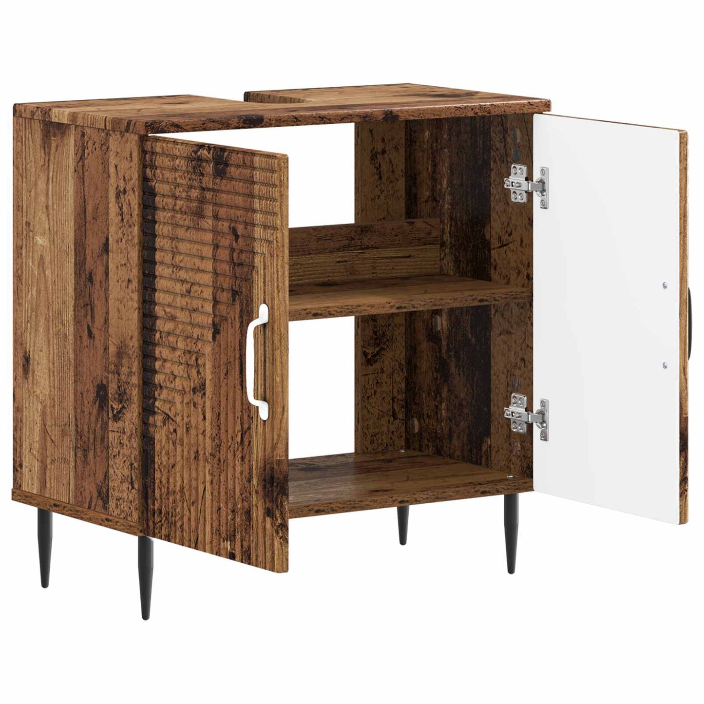 Badkamer wastafelkast HAARLEM Oud hout 59,5 x 31,5 x 59 cm