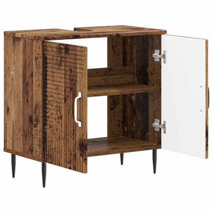 Badkamer wastafelkast HAARLEM Oud hout 59,5 x 31,5 x 59 cm