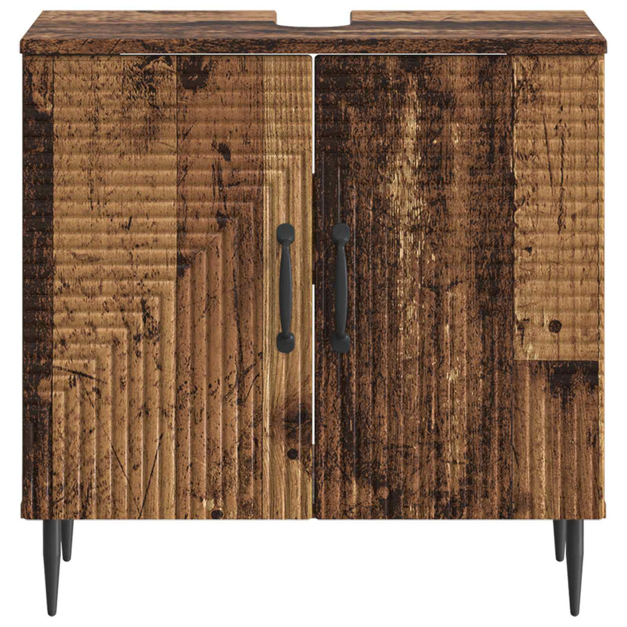Badkamer wastafelkast HAARLEM Oud hout 59,5 x 31,5 x 59 cm