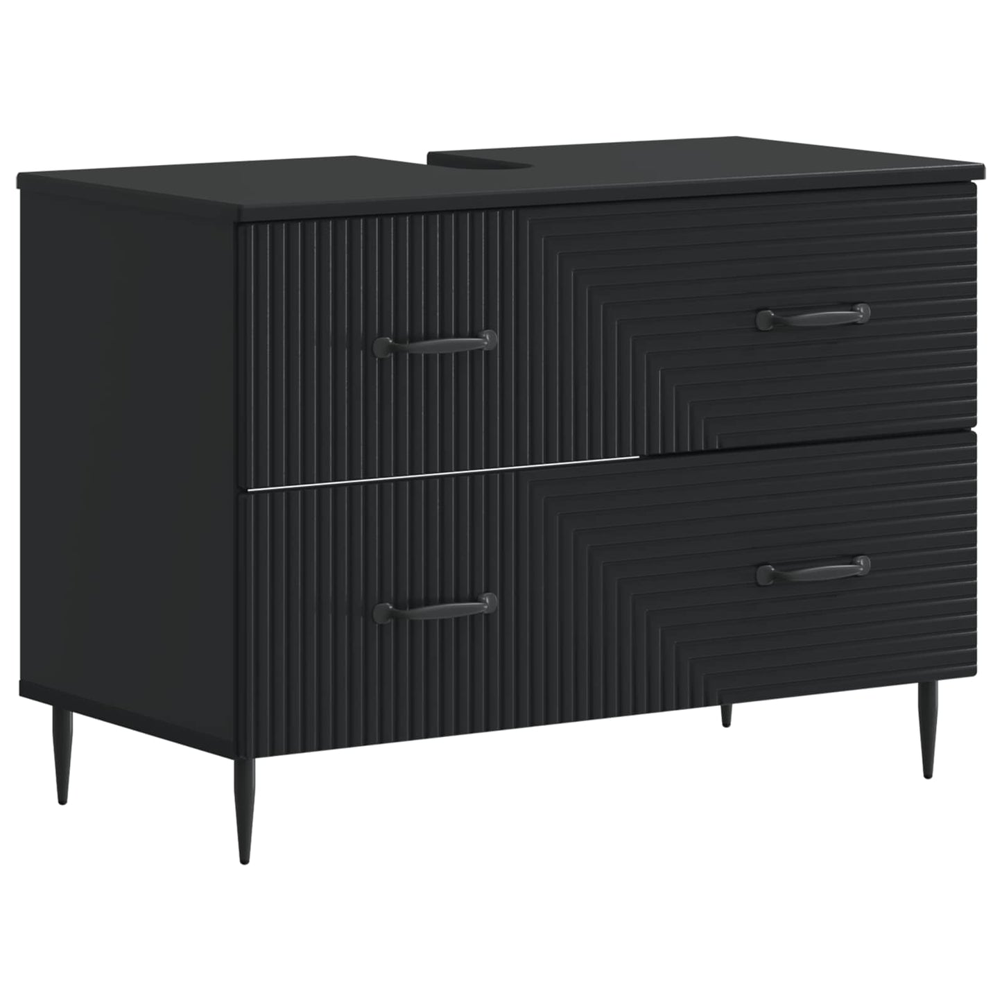 Badkamer wastafelkast HAARLEM Zwart 82 x 41 x 58,5 cm
