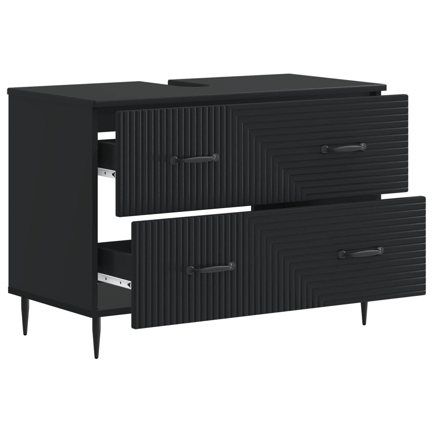 Badkamer wastafelkast HAARLEM Zwart 82 x 41 x 58,5 cm