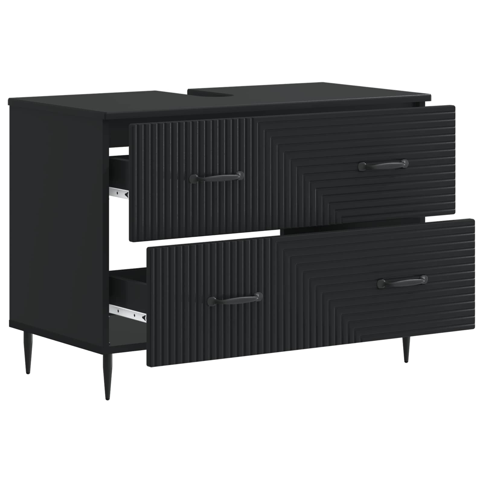 Badkamer wastafelkast HAARLEM Zwart 82 x 41 x 58,5 cm