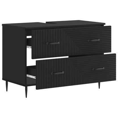 Badkamer wastafelkast HAARLEM Zwart 82 x 41 x 58,5 cm