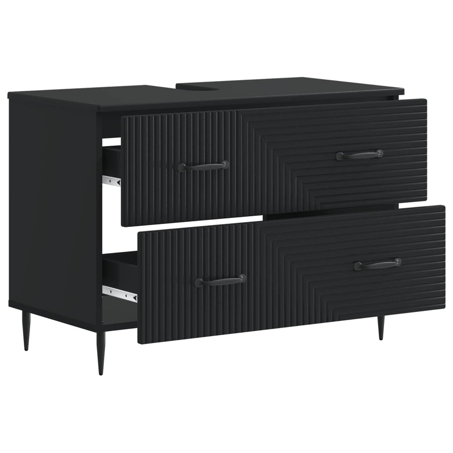 Badkamer wastafelkast HAARLEM Zwart 82 x 41 x 58,5 cm