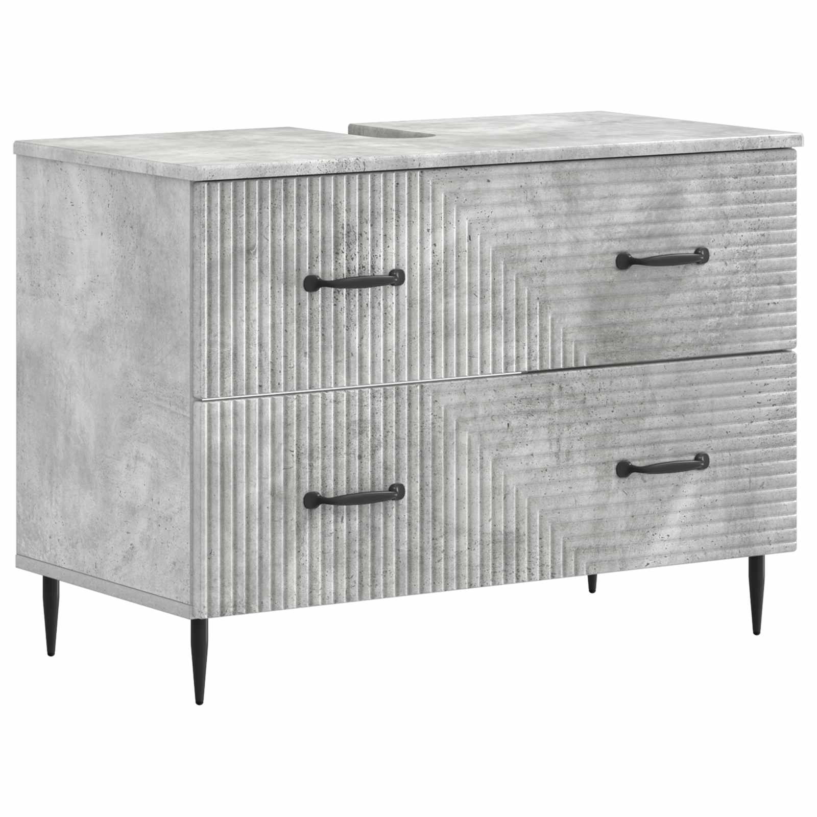 Badkamer wastafelkast HAARLEM Betongrijs 82 x 41 x 58,5 cm