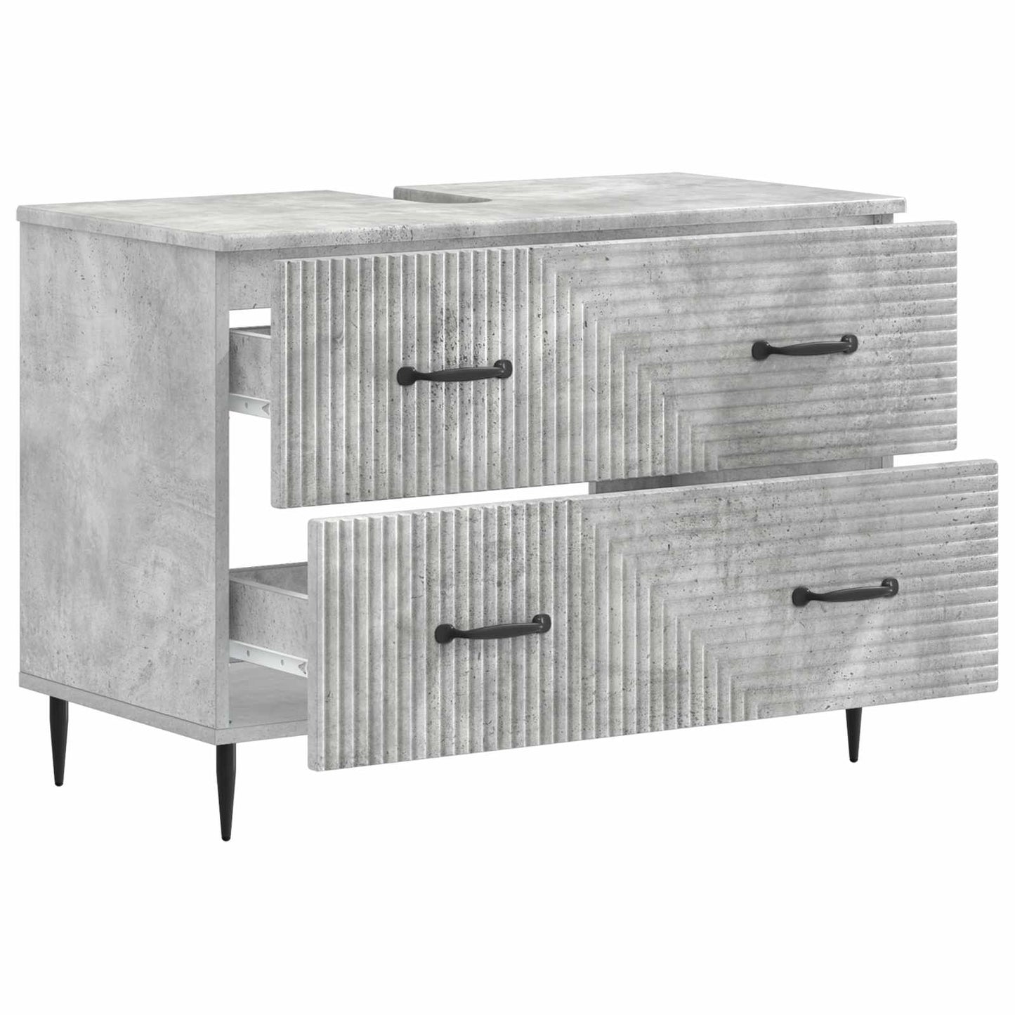 Badkamer wastafelkast HAARLEM Betongrijs 82 x 41 x 58,5 cm