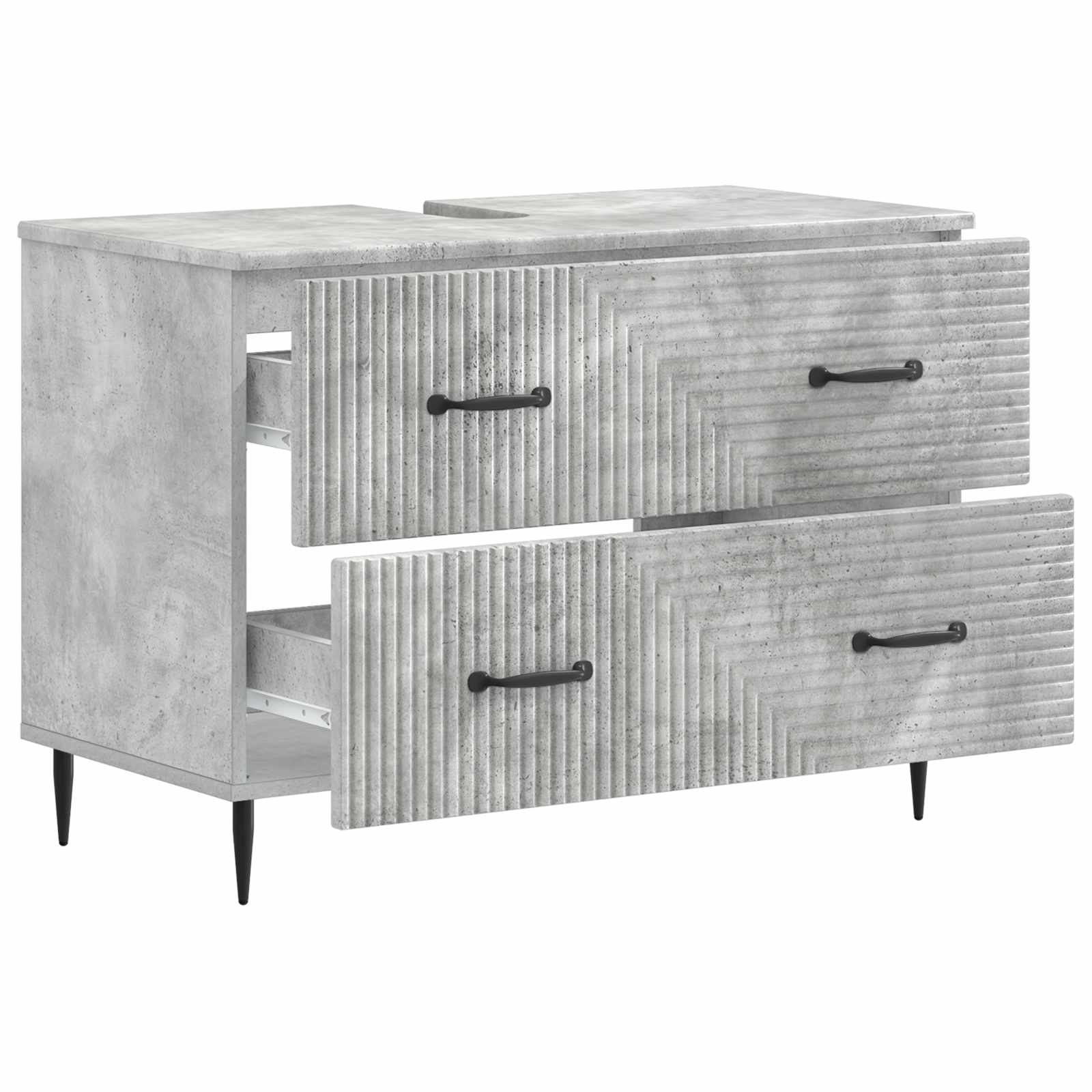 Badkamer wastafelkast HAARLEM Betongrijs 82 x 41 x 58,5 cm