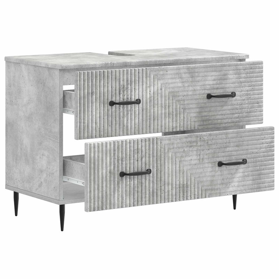 Badkamer wastafelkast HAARLEM Betongrijs 82 x 41 x 58,5 cm