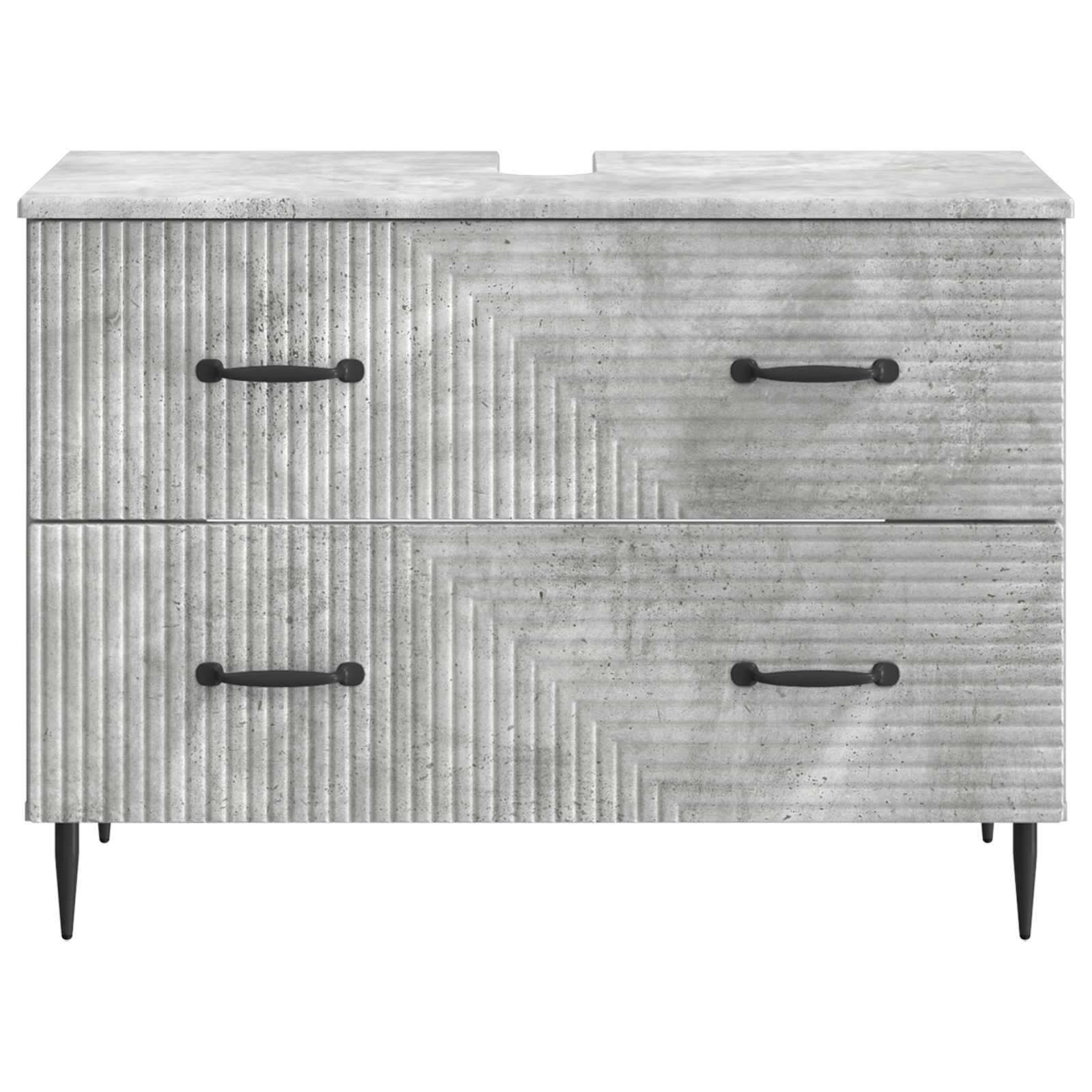 Badkamer wastafelkast HAARLEM Betongrijs 82 x 41 x 58,5 cm