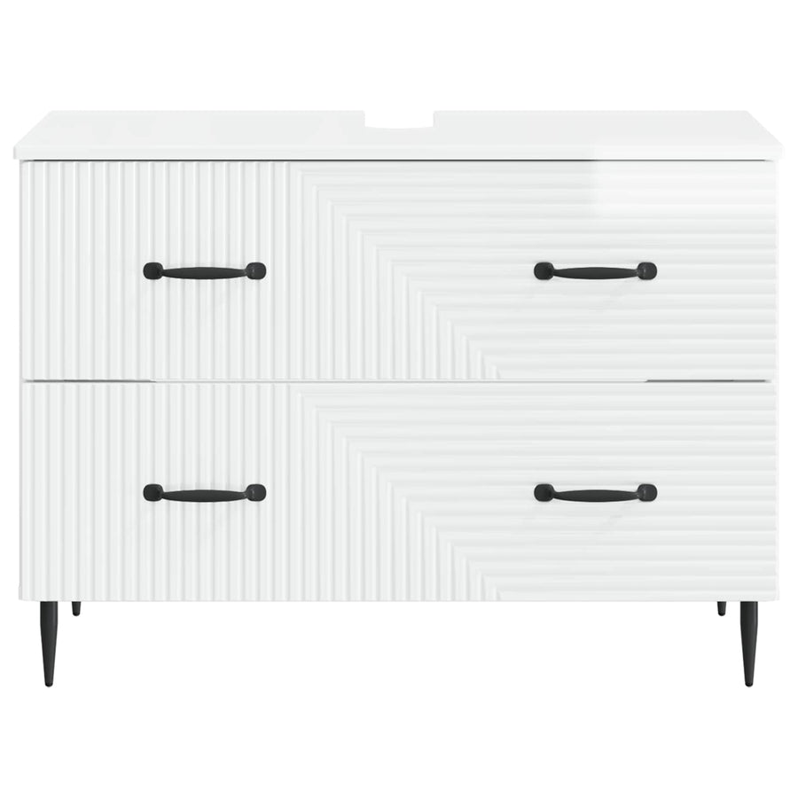 Badkamer wastafelkast HAARLEM Hoogglans Wit 82 x 41 x 58,5 cm