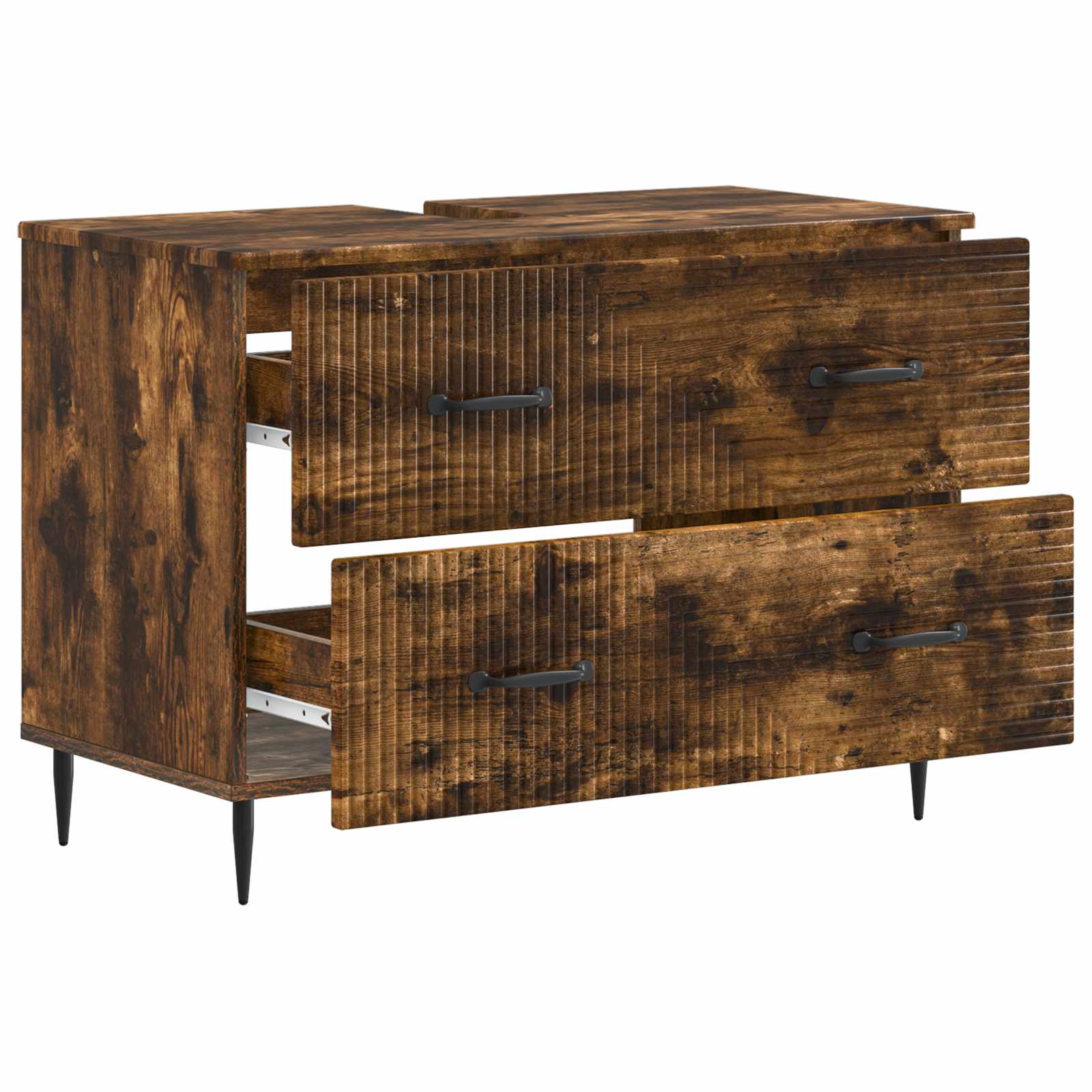 Badkamer wastafelkast HAARLEM Gerookt eiken 82 x 41 x 58,5 cm