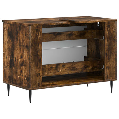 Badkamer wastafelkast HAARLEM Gerookt eiken 82 x 41 x 58,5 cm