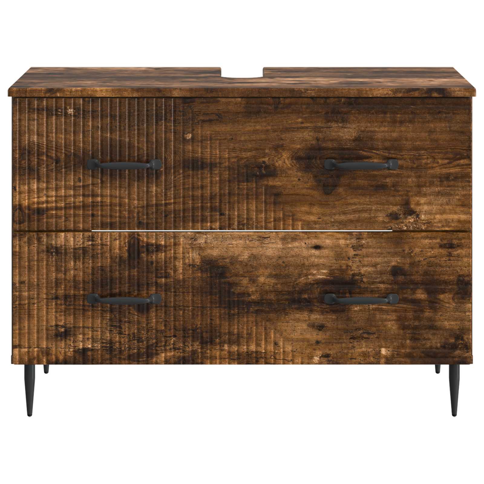 Badkamer wastafelkast HAARLEM Gerookt eiken 82 x 41 x 58,5 cm
